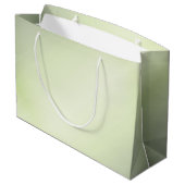 Eenvoudig Floral Patroon op groen Groot Cadeauzakje (Achterkant Gekanteld)