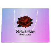 Eenvoudig Floral Patroon op Paars Groot Cadeauzakje (Voorkant)