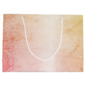 Eenvoudig Floral Patroon op Peach Groot Cadeauzakje (Achterkant)