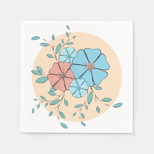 Eenvoudig Floral Servet (Voorkant)