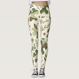 Eenvoudig Floral Springs Camouflage patroon Leggings
