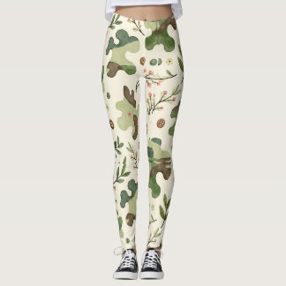 Eenvoudig Floral Springs Camouflage patroon Leggings