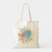 Eenvoudig Floral Tote Bag (Achterkant)