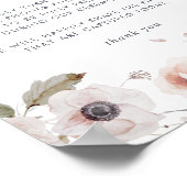 Eenvoudig 'Floral Unplugged'-ceremonteken Poster (Hoek)