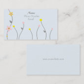 Eenvoudig Floral Visitekaartje (Voorkant / Achterkant)