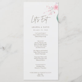 Eenvoudig Flower Elegant Wedding Menu