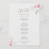 Eenvoudig Flower Elegant Wedding Menu (Voorkant)