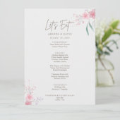 Eenvoudig Flower Elegant Wedding Menu (Staand voorkant)