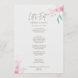 Eenvoudig Flower Elegant Wedding Menu