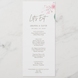 Eenvoudig Flower Elegant Wedding Menu