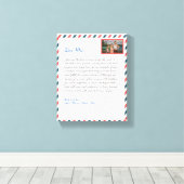 Eenvoudig 'Flower handgeschreven'-bericht van moed Canvas Afdruk (Insitu (Houten vloer))