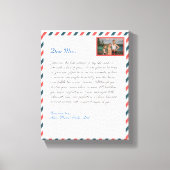 Eenvoudig 'Flower handgeschreven'-bericht van moed Canvas Afdruk (Voorkant)