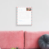 Eenvoudig 'Flower handgeschreven'-bericht van moed Canvas Afdruk (Insitu (Woonkamer))