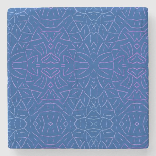 Eenvoudig Flutter Blue Stenen Onderzetter (Voorkant)