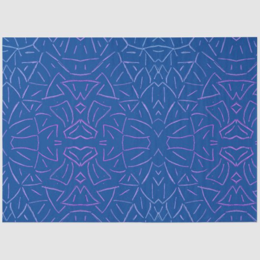 Eenvoudig Flutter Blue Tissuepapier (Voorkant)