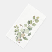 Eenvoudig 'Foliage Gold Monogram Weddenschap' Servet (Hoek)