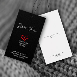 Eenvoudig formaat Kleding met hangende weergavepri Visitekaartje