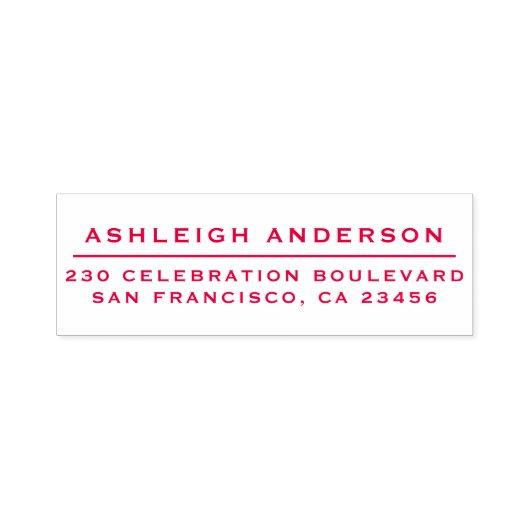 Eenvoudig formeel aangepaste naam en retouradres zelfinktende stempel