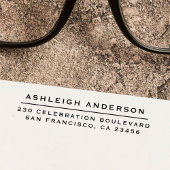 Eenvoudig formeel aangepaste naam en retouradres  zelfinktende stempel