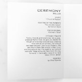 Eenvoudig formeel drievoudig weddenschap drieluik uitnodiging (Binnenzijde eerst)