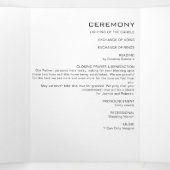 Eenvoudig formeel drievoudig weddenschap drieluik uitnodiging (Binnenkant midden)