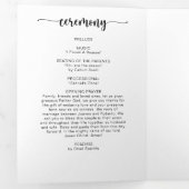 Eenvoudig formeel drievoudig weddenschap-programma drieluik uitnodiging (Binnenzijde eerst)