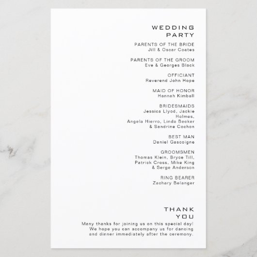 Eenvoudig formeel weddenschap (Achterkant)