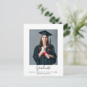 Eenvoudig foto-Afstuderen Afstuderen Hartelijk dan Briefkaart (Staand voorkant)
