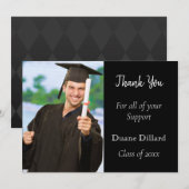Eenvoudig foto-Afstuderen Hartelijk dank Bedankkaart (Voorkant / Achterkant)