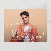 Eenvoudig foto-Afstuderen Hartelijk dank Briefkaart (Voorkant)