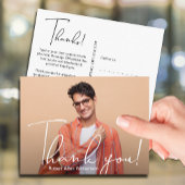 Eenvoudig foto-Afstuderen Hartelijk dank Briefkaart