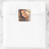 Eenvoudig foto-Afstuderen Hartelijk dank, vierkant Vierkante Sticker (Tas)