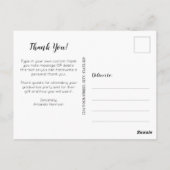 Eenvoudig Foto Afstuderen White Script Hartelijk d Briefkaart (Achterkant)