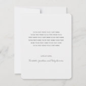 Eenvoudig foto-Baby shower - Hartelijk dank Bedankkaart (Achterkant)