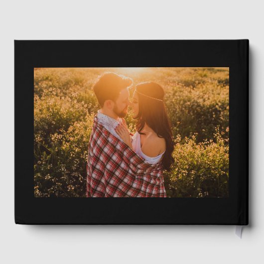 Eenvoudig foto-bruiloft gastenboek (Achterkant)