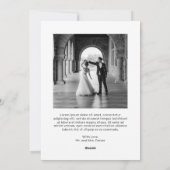 Eenvoudig Foto Elegante Kerst Feestdagenkaart (Achterkant)