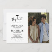 Eenvoudig foto gewricht Afstuderen Kaart (Voorkant)