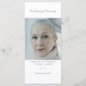 Eenvoudig Foto Herdenkingsprogramma Overlijdensdie Programmakaart (Voorkant)