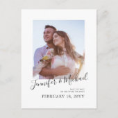 Eenvoudig foto-ontwerp Bewaar de datum-ansichtkaar Uitnodiging Briefkaart (Voorkant)