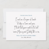 Eenvoudig foto peetoom voorstel kaart (Voorkant)