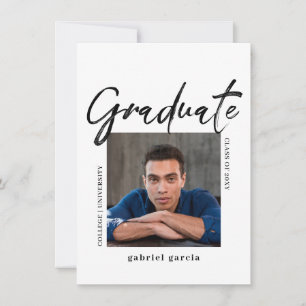 Eenvoudig Foto Script Afstudeerfeest Uitnodiging
