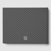 Eenvoudig foto tabblad Afstuderen grijs gastenboek (Achterkant)