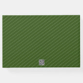 Eenvoudig foto tabblad Afstuderen Groen Gastenboek (Achterkant)