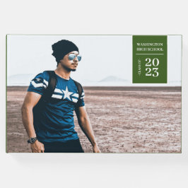 Eenvoudig foto tabblad Afstuderen Groen Gastenboek