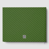 Eenvoudig foto tabblad Afstuderen Groen Gastenboek (Achterkant)