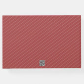 Eenvoudig foto tabblad Afstuderen rood gastenboek (Achterkant)