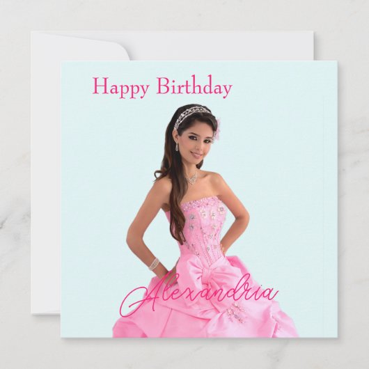 Eenvoudig foto uploaden Naam toevoegen Gelukkige v Kaart (Voorkant)