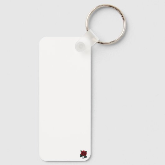 Eenvoudig foto Verloving Sleutelhanger (Achterkant)