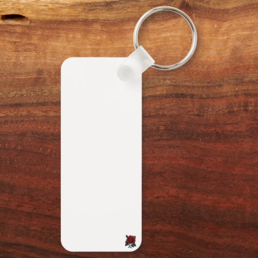 Eenvoudig foto Verloving Sleutelhanger (Achterkant)