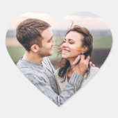Eenvoudig foto-weddenschap label, foto hart sticker (Voorkant)